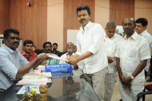 வேட்புமனுவில் கோட்டை விட்ட விஜய்… பெரம்பூரில் போட்டியிட முடியுமா?