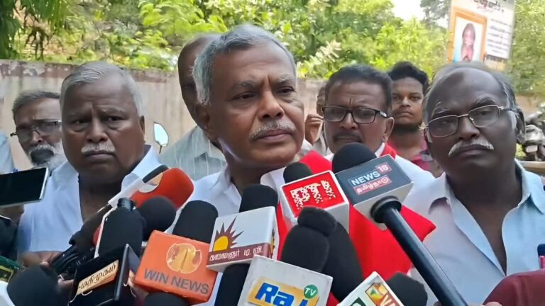 மு.க.ஸ்டாலின் அறிக்கையில் தெளிவில்லை: பெ.சண்முகம் சாடல்