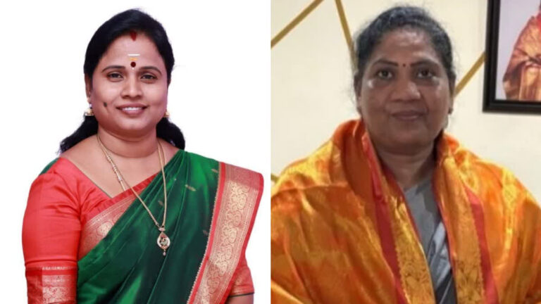 தவெக எம்எல்ஏக்களாக மரகதம் குமரவேல், சத்தியபாமா பதவியேற்பு